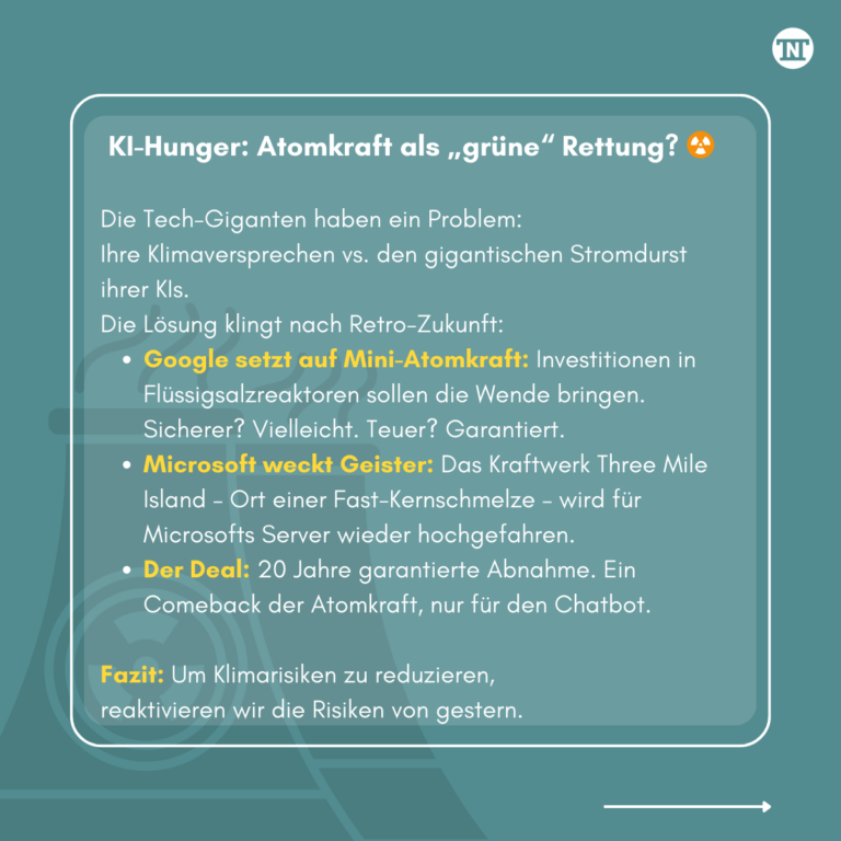 Tech-Giganten setzen für KI wieder auf Atomkraft