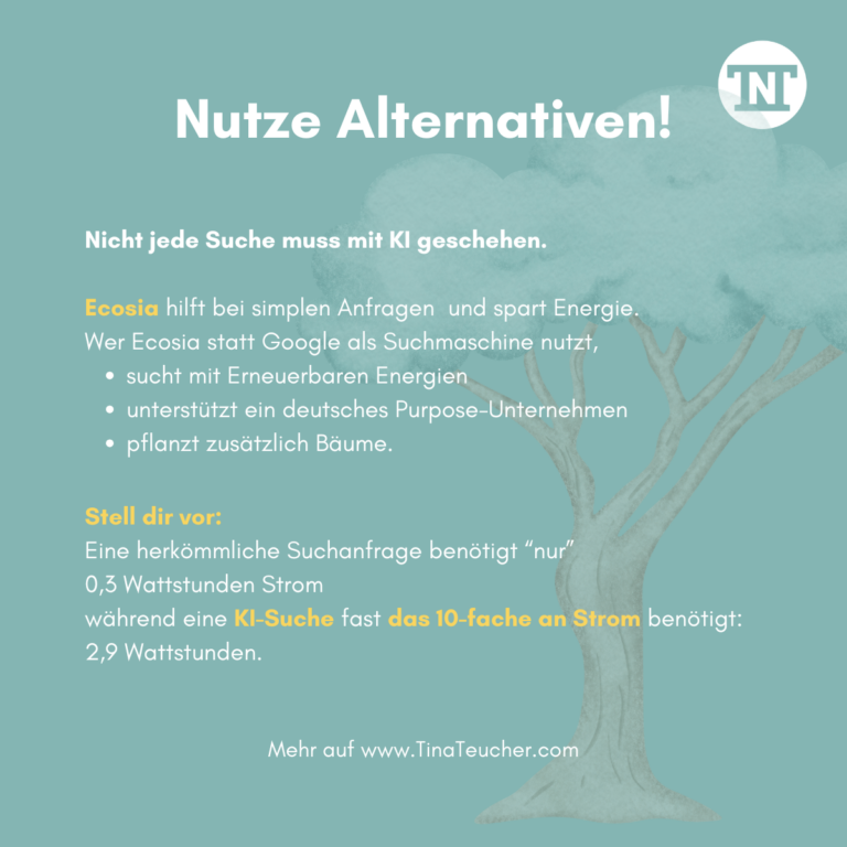 Nutze Alternativen, um Energie zu sparen