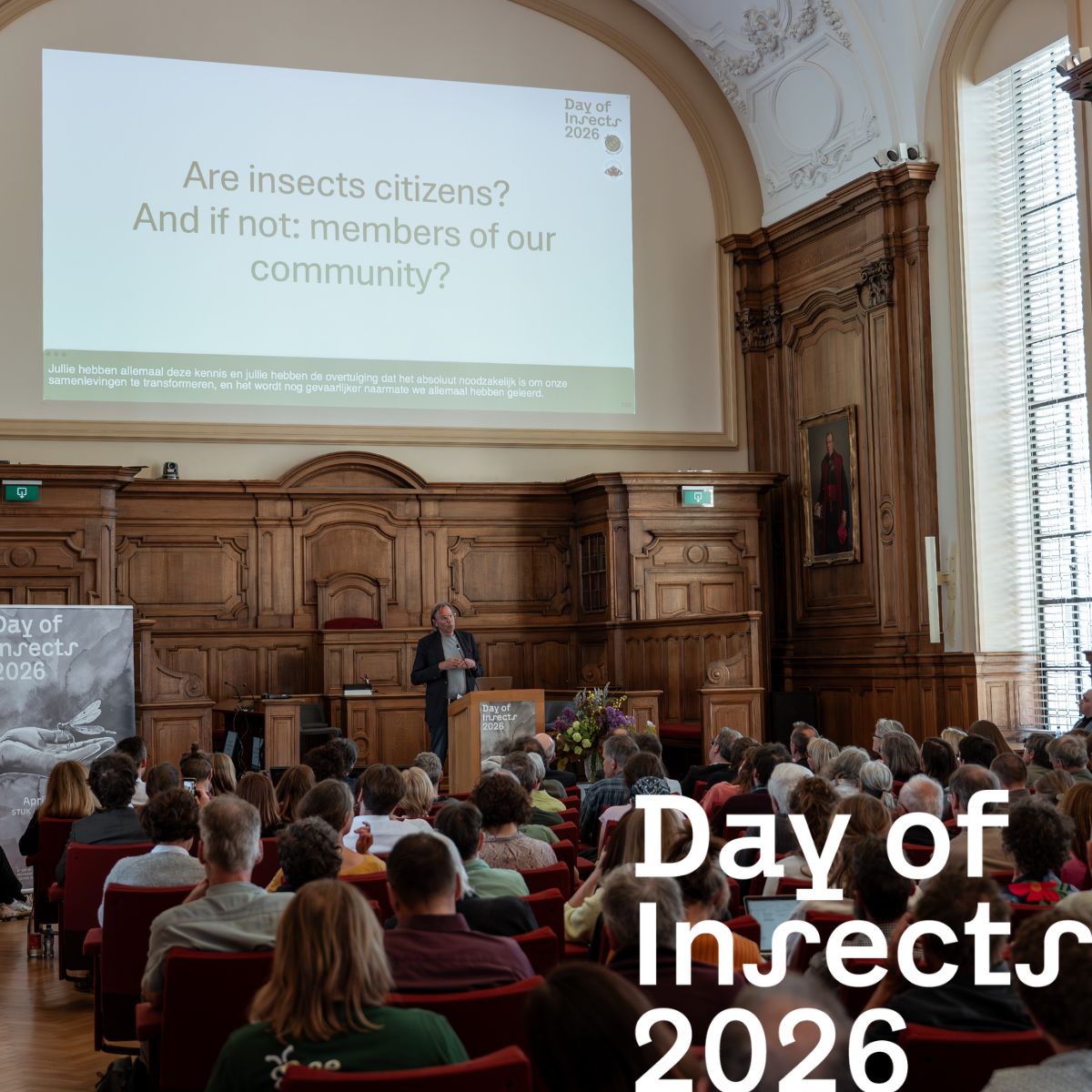 Harald Welzer am Podium vor Publikum am Day of Insects 2026
