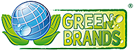 Logo Green Brands (blauer Erdball in grünen Händen)