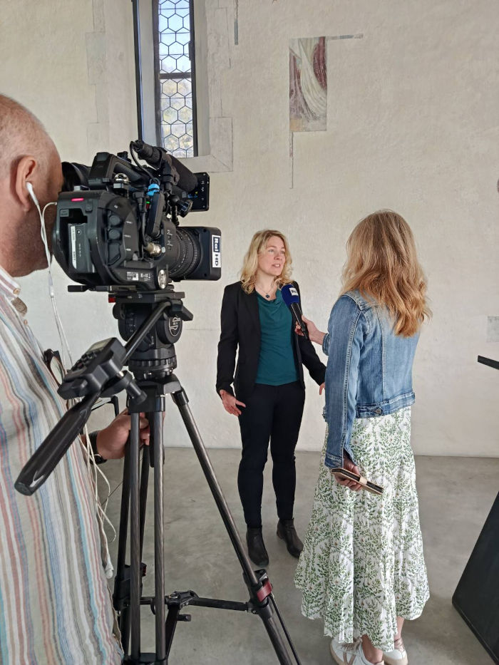 Tina Teucher im Interview mit RAI auf den Marienberger Klausurgesprächen