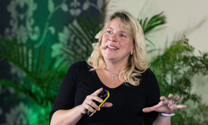 Tina Teucher Vortrag bei der EcoVadis World Tour 2026 in Frankfurt am Main - CC Sophie Schüler